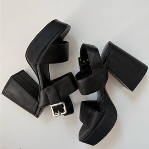 Urban Outfitters Rachel Faux Leather Strappy Platform Heels